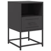 Schwarze Nachttische Charlottie 36x39x60,5cm (2 St., Stahl)
