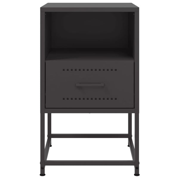 Schwarze Nachttische Charlottie 36x39x60,5cm (2 St., Stahl)