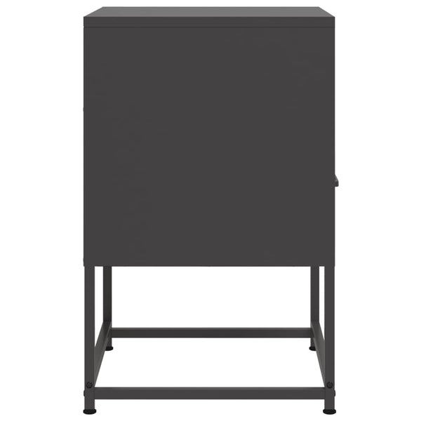 Schwarze Nachttische Charlottie 36x39x60,5cm (2 St., Stahl)