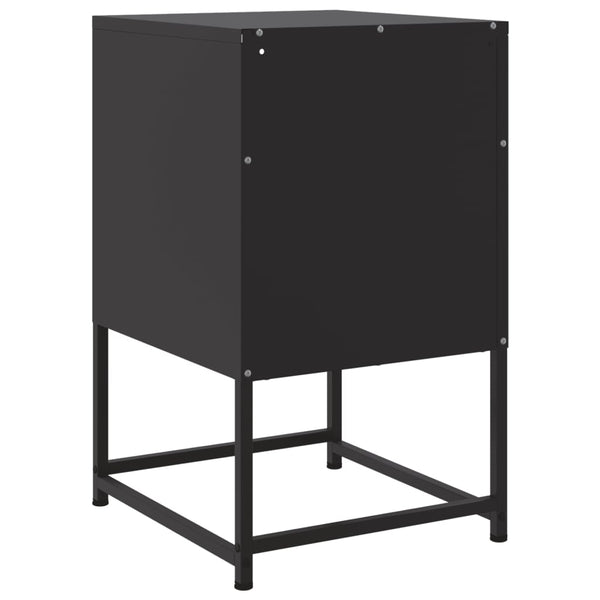Schwarze Nachttische Charlottie 36x39x60,5cm (2 St., Stahl)