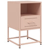 Pinkki yöpöydät Charlottie 36x39x60,5cm (2 kpl, teräs)