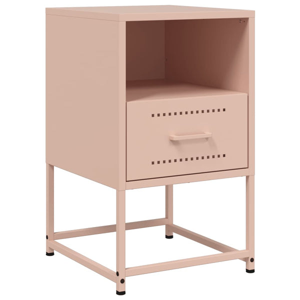 Pinkki yöpöydät Charlottie 36x39x60,5cm (2 kpl, teräs)