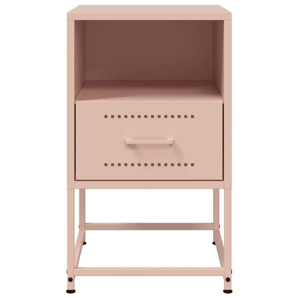 Pinkki yöpöydät Charlottie 36x39x60,5cm (2 kpl, teräs)
