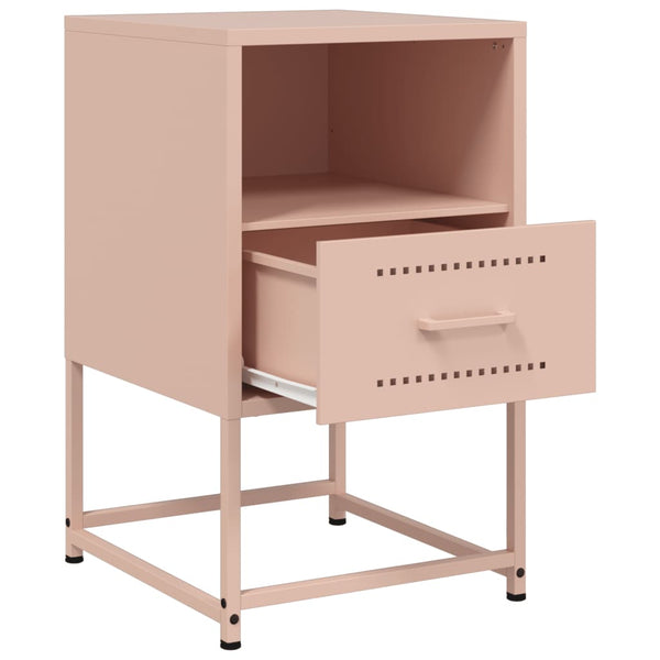 Pinkki yöpöydät Charlottie 36x39x60,5cm (2 kpl, teräs)