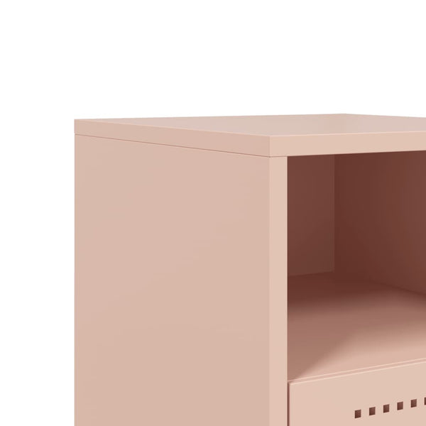 Pinkki yöpöydät Charlottie 36x39x60,5cm (2 kpl, teräs)