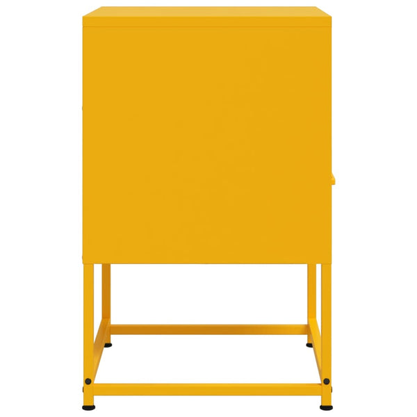 Sinapinkeltainen yöpöydät Charlottie 36x39x60,5cm (2 kpl, teräs)