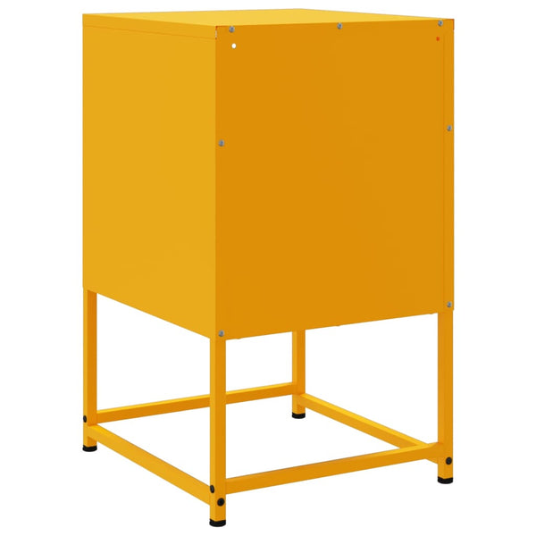 Sinapinkeltainen yöpöydät Charlottie 36x39x60,5cm (2 kpl, teräs)