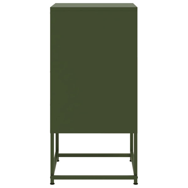 Nachttisch Calistrata olivgrün 36x39x78cm (Stahl)