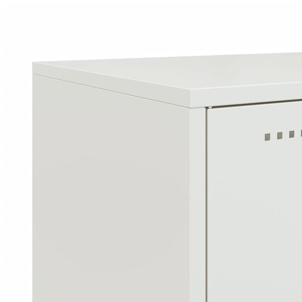 Weißes Sideboard Glinda 100,5x39x107cm (kaltgewalzter Stahl)