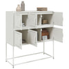 Weißes Sideboard Glinda 100,5x39x107cm (kaltgewalzter Stahl)