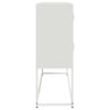 Weißes Sideboard Glinda 100,5x39x107cm (kaltgewalzter Stahl)