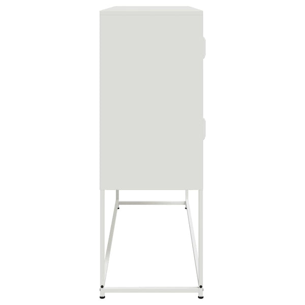 Weißes Sideboard Glinda 100,5x39x107cm (kaltgewalzter Stahl)