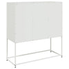 Weißes Sideboard Glinda 100,5x39x107cm (kaltgewalzter Stahl)