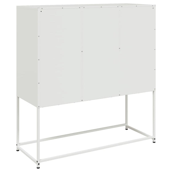 Weißes Sideboard Glinda 100,5x39x107cm (kaltgewalzter Stahl)