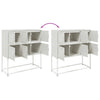 Weißes Sideboard Glinda 100,5x39x107cm (kaltgewalzter Stahl)