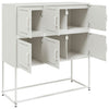 Weißes Sideboard Glinda 100,5x39x107cm (kaltgewalzter Stahl)