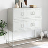Weißes Sideboard Glinda 100,5x39x107cm (kaltgewalzter Stahl)