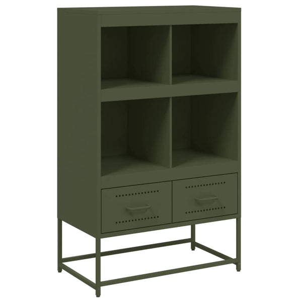 Olivgrüner Schrank Fiona 68,5x39x111,5cm (kaltgewalzter Stahl)