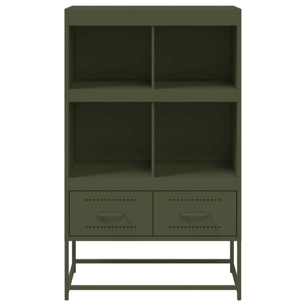 Olivgrüner Schrank Fiona 68,5x39x111,5cm (kaltgewalzter Stahl)