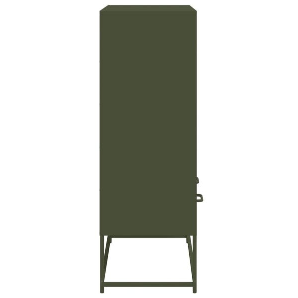 Olivgrüner Schrank Fiona 68,5x39x111,5cm (kaltgewalzter Stahl)