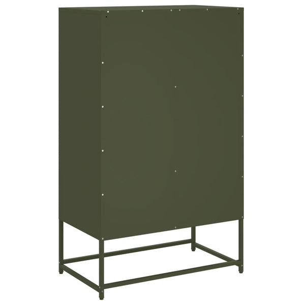 Olivgrüner Schrank Fiona 68,5x39x111,5cm (kaltgewalzter Stahl)