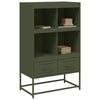 Olivgrüner Schrank Fiona 68,5x39x111,5cm (kaltgewalzter Stahl)