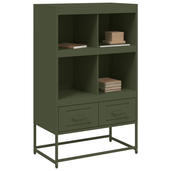 Olivgrüner Schrank Fiona 68,5x39x111,5cm (kaltgewalzter Stahl)