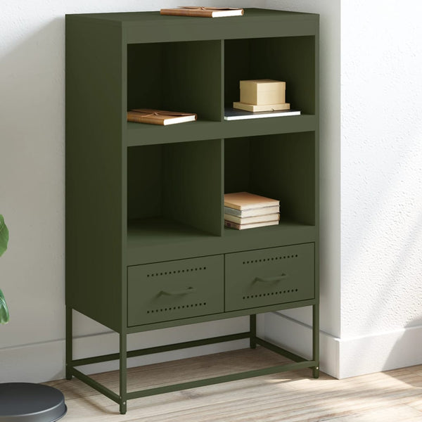 Olivgrüner Schrank Fiona 68,5x39x111,5cm (kaltgewalzter Stahl)