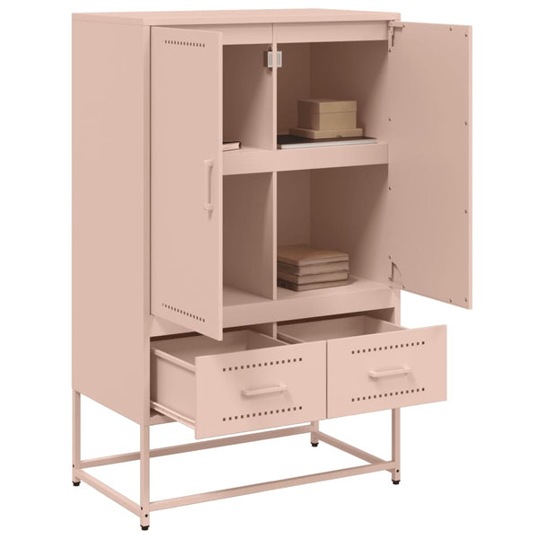Pinkfarbener Schrank Tamie 68x39x111,5cm (kaltgewalzter Stahl)