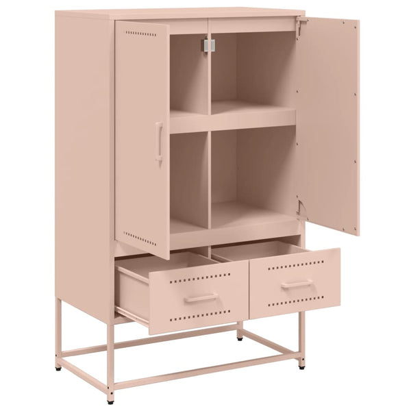 Pinkfarbener Schrank Tamie 68x39x111,5cm (kaltgewalzter Stahl)