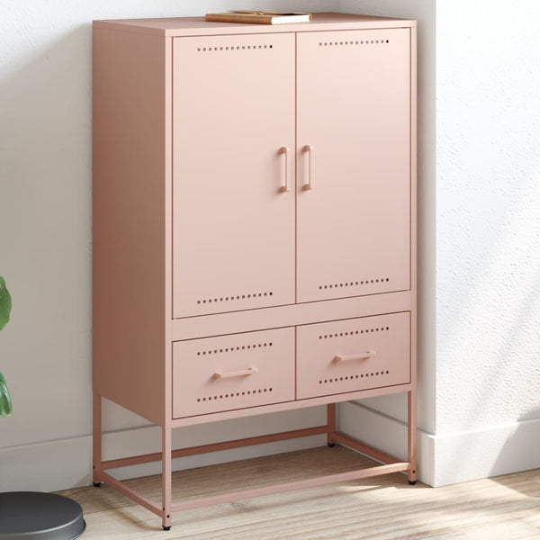 Pinkfarbener Schrank Tamie 68x39x111,5cm (kaltgewalzter Stahl)