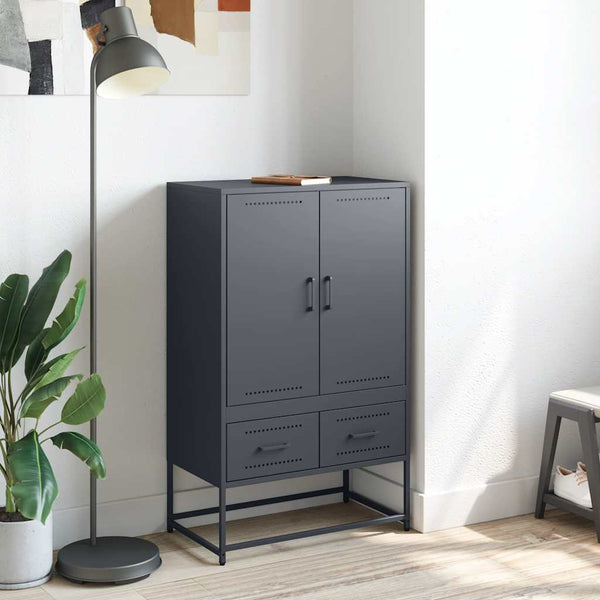 Antrasiitti kaappi Tamie 68x39x111,5cm (kylmävalssattu teräs)