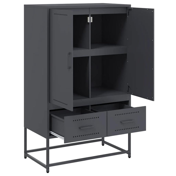 Antrasiitti kaappi Tamie 68x39x111,5cm (kylmävalssattu teräs)