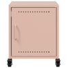 Pinkfarbener Nachttisch Hai 36x38,5x43,5cm (Stahl)