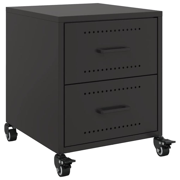 Schwarze Nachttische Farauanu 36x39x43,5cm (2 St., Stahl)