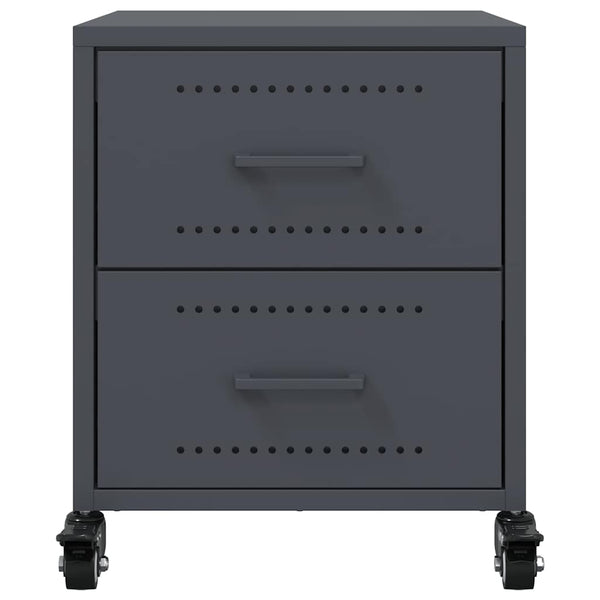 Antrasiitti yöpöydät Farauanu 36x39x43,5cm (2 kpl teräs)