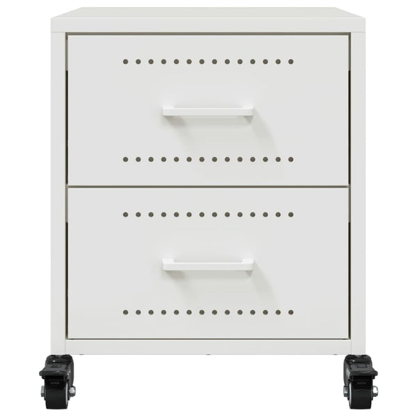 Nachttisch Farauanu 36x39x43,5cm (Stahl) weiß