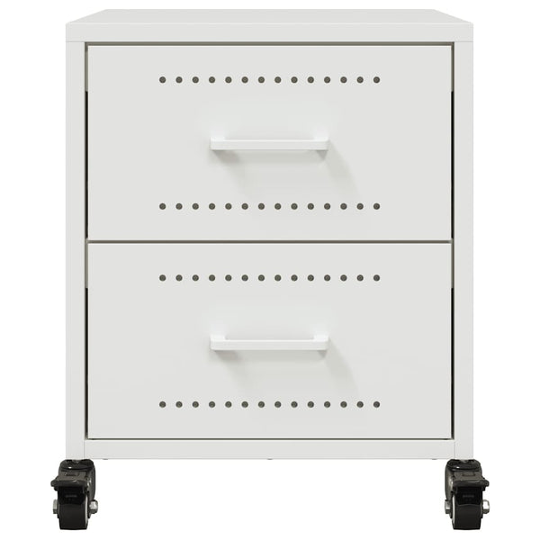 Valkoinen yöpöydät Farauanu 36x39x43,5cm (2 kpl, teräs)