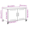 Schwarzes TV-Möbel Cristna 68x39x43,5cm (kaltgewalzter Stahl)