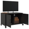 Schwarzes TV-Möbel Cristna 68x39x43,5cm (kaltgewalzter Stahl)
