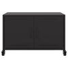 Schwarzes TV-Möbel Cristna 68x39x43,5cm (kaltgewalzter Stahl)