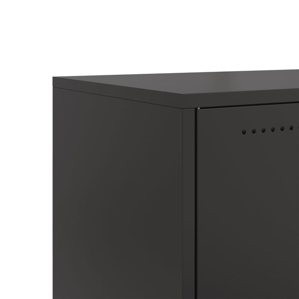 Schwarzes TV-Möbel Cristna 68x39x43,5cm (kaltgewalzter Stahl)