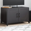 Schwarzes TV-Möbel Cristna 68x39x43,5cm (kaltgewalzter Stahl)