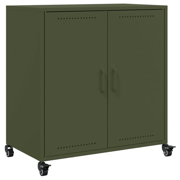 Sideboard olivgrün 68x39x72 cm Stahl