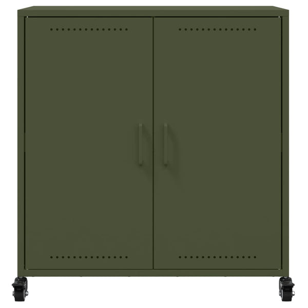 Sideboard olivgrün 68x39x72 cm Stahl