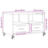 Schwarzer TV-Schrank Ianco 68x39x43,5cm (kaltgewalzter Stahl)