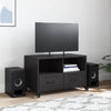 Schwarzer TV-Schrank Ianco 68x39x43,5cm (kaltgewalzter Stahl)