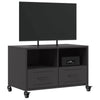 Schwarzer TV-Schrank Ianco 68x39x43,5cm (kaltgewalzter Stahl)