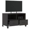 Schwarzer TV-Schrank Ianco 68x39x43,5cm (kaltgewalzter Stahl)