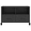 Schwarzer TV-Schrank Ianco 68x39x43,5cm (kaltgewalzter Stahl)